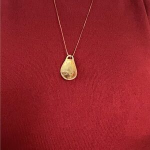 Elegant Gold  plated Teardrop Pendant Necklace